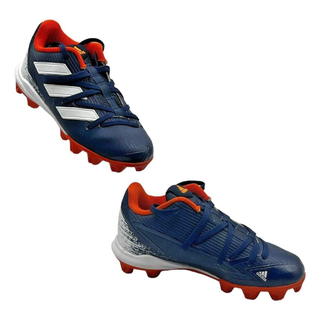 Adidas Afterburner Size 12 Kids Youth Baseball Cleats Navy Orange