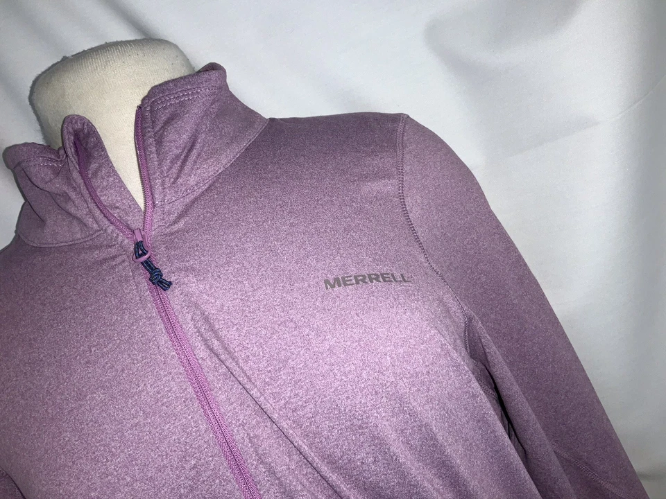 Пуловер Merrell XL женский светло-фиолетовый полиэластичный 1⁄4 на молнии новый YGI G0-132 - Изображение 3 из 4
