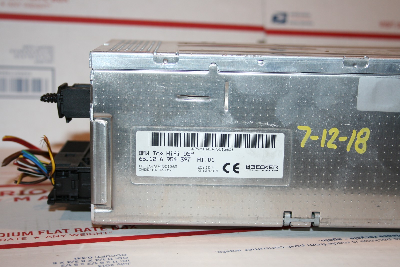 BMW REAR LOGIC 7 TOP HIFI SYSTEM AMPLIFIER AUDIO SOUND 65126954397 