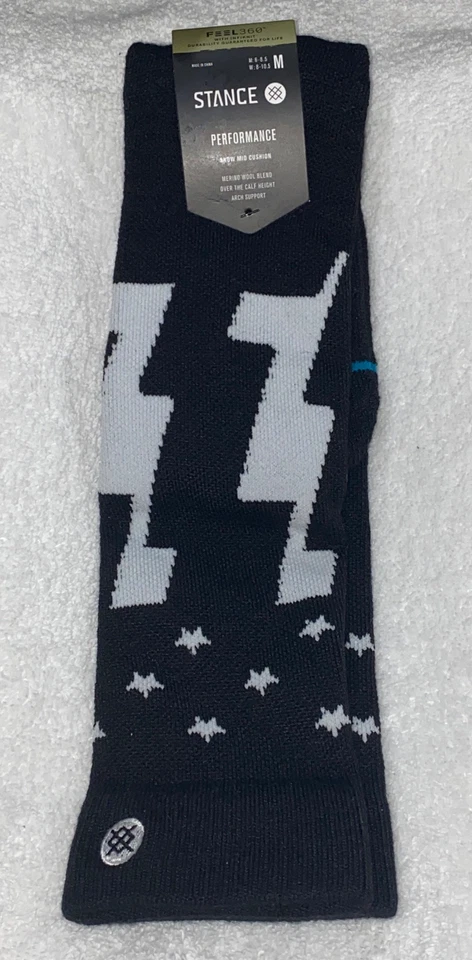 Calcetines STANCE Completamente Cargados Nieve Negro Blanco OTC Esquí Snowboard Para Hombres M Se Ajusta a 6-8.5 Foto 2 de 4