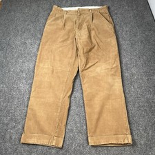 Vtg Polo Ralph Lauren Corduroy Pants Mens 36x30 Baggy Straight Leg
