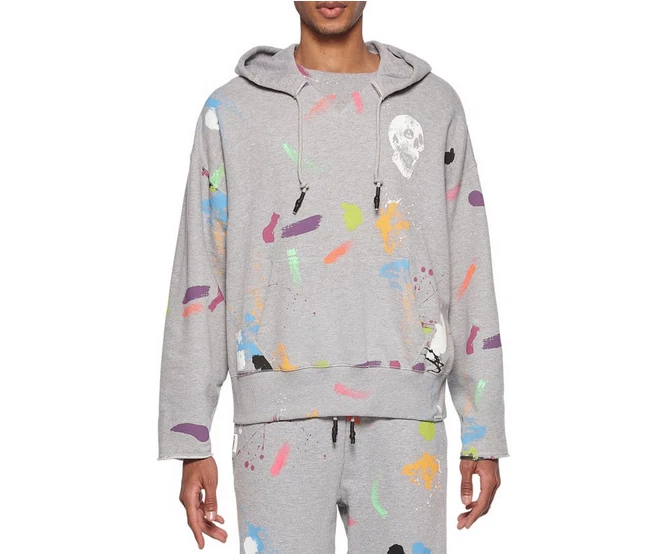 Grey paint top splatter jumper