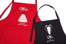 Mr Mrs Anniversary Apron  Cute Engagement gifts for Best Friend  Bridal Shower