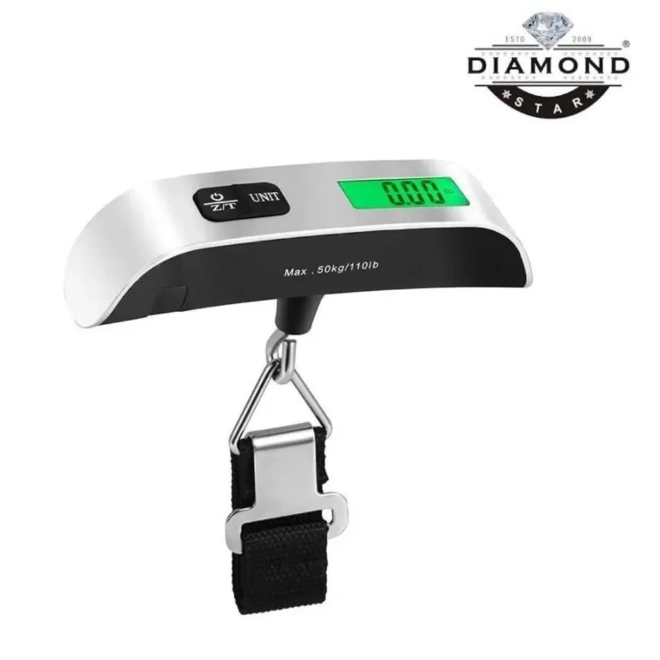 Báscula de equipaje 110 lb/50 kg portátil de viaje LCD digital peso colgante Foto 3 de 4