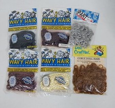 One  Only Doll Hair 6 Packs Wavy Curly Light Dark Brown Black Yellow Gray