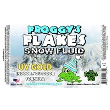 Froggy's Fog Gold UV Blacklight Reactive Snow Machine Fluid - Froggy's Flakes