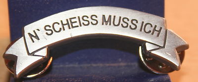 AUSVERKAUF   Pin N´ Scheiss Muss Ich   Metall Neu  53