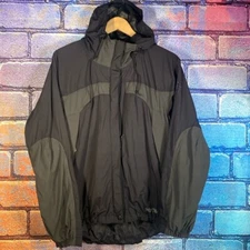 REI Women’s Outdoor Multi pocket Windbreaker Jacket Black Gray Medium