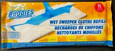 Scrub Buddies Wet Sweeper Cloth Refills  8 Per Pack For Tough Jobs Brand New