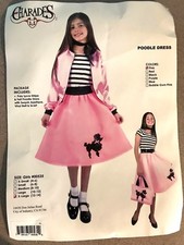 PINK POODLE DRESS COSTUME HALLOWEEN DRESS UP by CHARADES XL 12-14 Felt Skirt