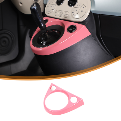 Pink Central Control Interior Gear Shift Set Trim Frame For Fiat