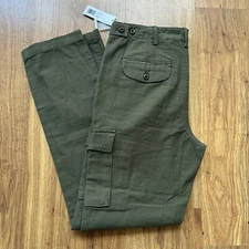 Outerknown The Field Pants Mens 30 x 31 Utility Off Duty Drab Green Army Baker