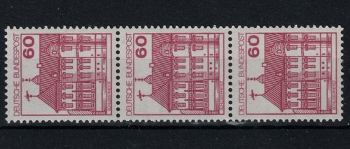 BRD Dreierstreifen Mi. - Nr. 1028 A I R postfrisch mit rückseitiger Nummer 005