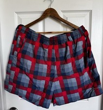 Columbia Swim Trunks Men Large Plaid Swim Shorts PFG Americana Fishing Gear