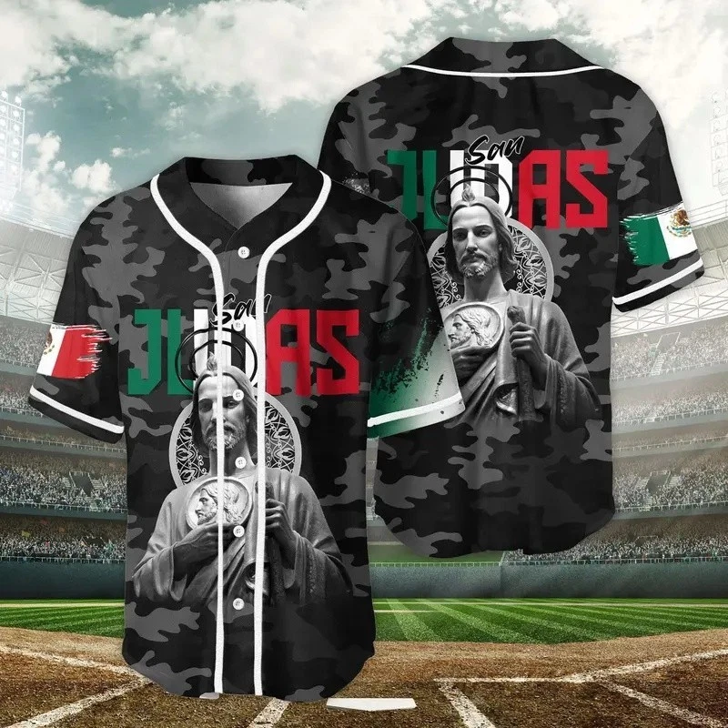 Sanjudas Tateo Baseball Jersey – Unisex Mexican Baseball-Style Shirt