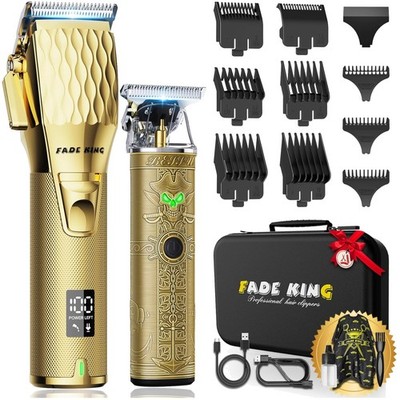 Professional Cordless Hair Clippers & Beard Trimmer Set