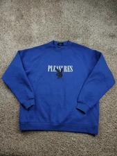 Pleasures X Playboy Sweatshirt Medium Mens Blue XL Crew Neck Long Sleeve