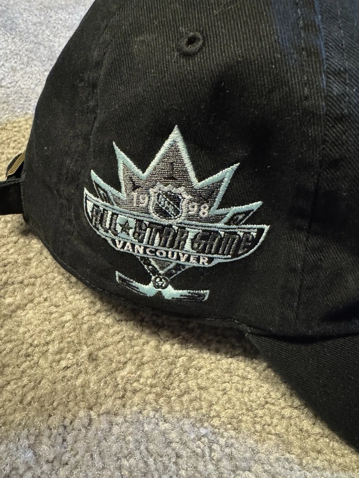 Новый '47 Vancouver Canucks коньков папа шляпа 1998 ASG черный регулируемый новом зеленый крышка - Изображение 3 из 4