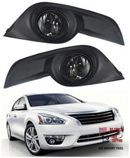 Clear Fog Lights Lamps with Chrome Black Bezel and Kit Switch Harness