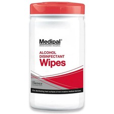 Medipal Alcohol Wipes - Pack of 240 Wipes (Red Lid)