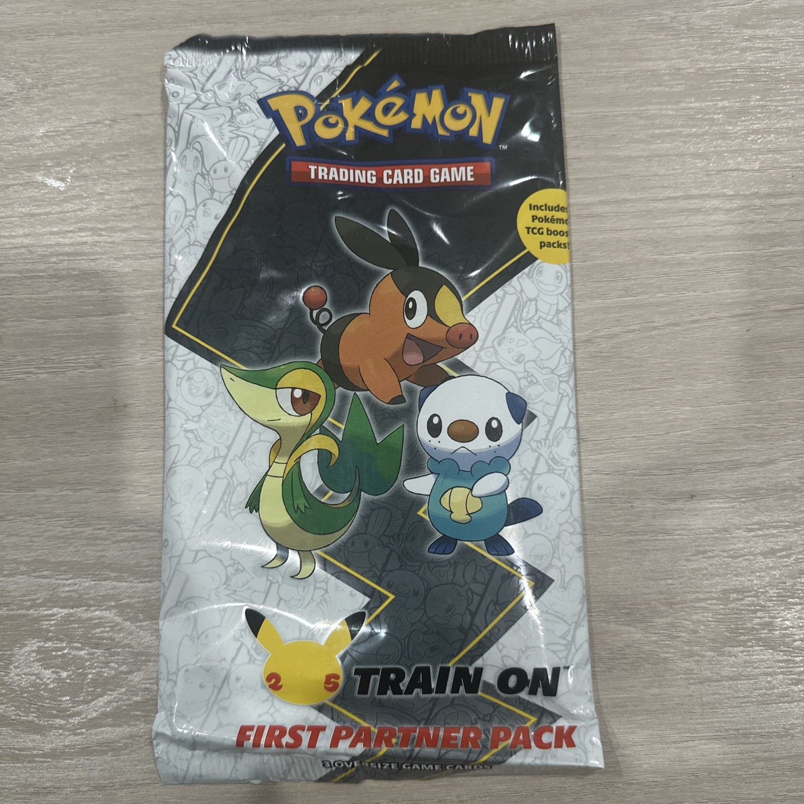 Pokemon First Partner Pack Unova 3 Jumbo Cards 2 TCG Booster pks25th Anniversary