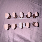 Press-On Nails 3D Swirl Full Cover Oval Medium White Pre-Designed Set — photo 1