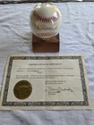 Joe DiMaggio Signed Autograph Official AL Baseball Americana COA Yankees HOF