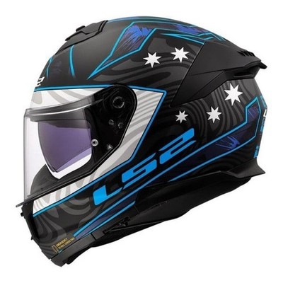 LS2 FF808 Stream 2 Galdam Helm schwarz blau