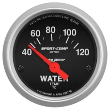AutoMeter 3337-M Gauge, Water Temp, 2 1/16", 40-120ºC, Electric, Sport-Comp