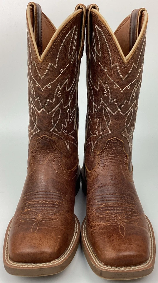 Женские кожаные квадратные рабочие ботинки с бретелью через шею Justin 11 дюймов с мягким носком размер 6 B - Изображение 3 из 4