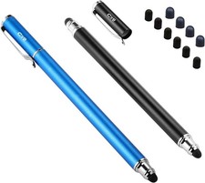 Bargains Depot 2 Pcs 0.18-inch Fine Tip  Stylus Touch Screen Pens 5.5" L Perf