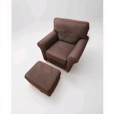 Armchair Lounger with Foot Stool Removable Cushions
