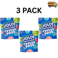 Pack of 3 Jolly Rancher Freeze Dried Original Fruit Candy 3.1 Oz