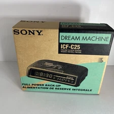 Sony Dream Machine Model ICF-C25 Clock Radio AM/FM Alarm White NIB