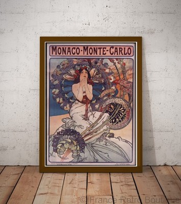 Poster-Poster Monaco Monte Carlo Alphonse Mucha