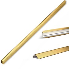 0.5x0.5x48 Inches 304 Stainless Steel Golden Wall Corner Guards 10-Pack Hea...