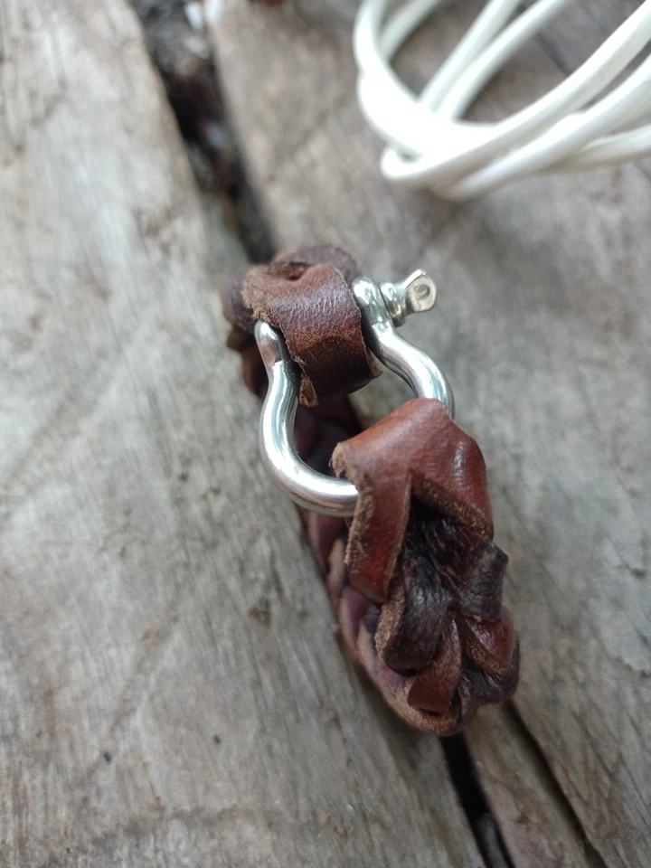 Pulsera trenzada de cuero genuino para hombre abercrombie fitch Foto 4 de 4