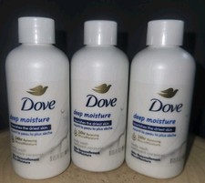 Lot Of 3 Dove Deep Moisture Body Wash 3oz Each Travel Size