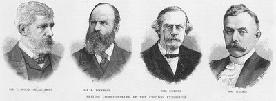 CHICAGO Weltausstellung, The British Commissioners - Antikdruck 1893