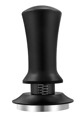 Via Crema Kaffee Tamper gemahlen Presse - stilvoller Espresso 58,4 mm, schwarz 