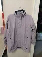 Trespass Waterproof Jacket Womens M Purple Hooded Outdoor Rain Coat
