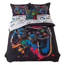 Game Bedding Sets 6Pieces Gaming Comforter for Boys Twin Kids Teens Video Gam...