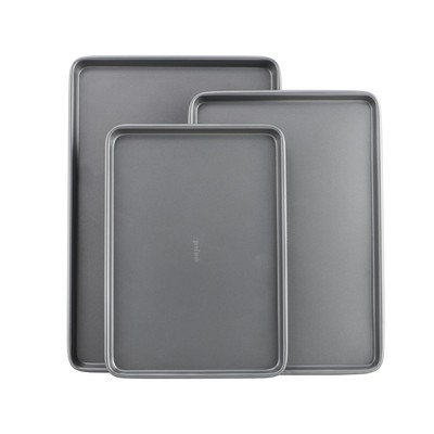 GoodCook Everyday Nonstick Carbon Steel Baking Sheet Set, 3 Pack   Small 13  ...