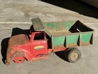 Vintage Tonka Pressed Steel Dump Truck Mound Metalcraft 1950sOriginal Red Green