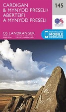 Cardigan & Mynydd Preseli Landranger Map 145 Ordnance Survey Latest 