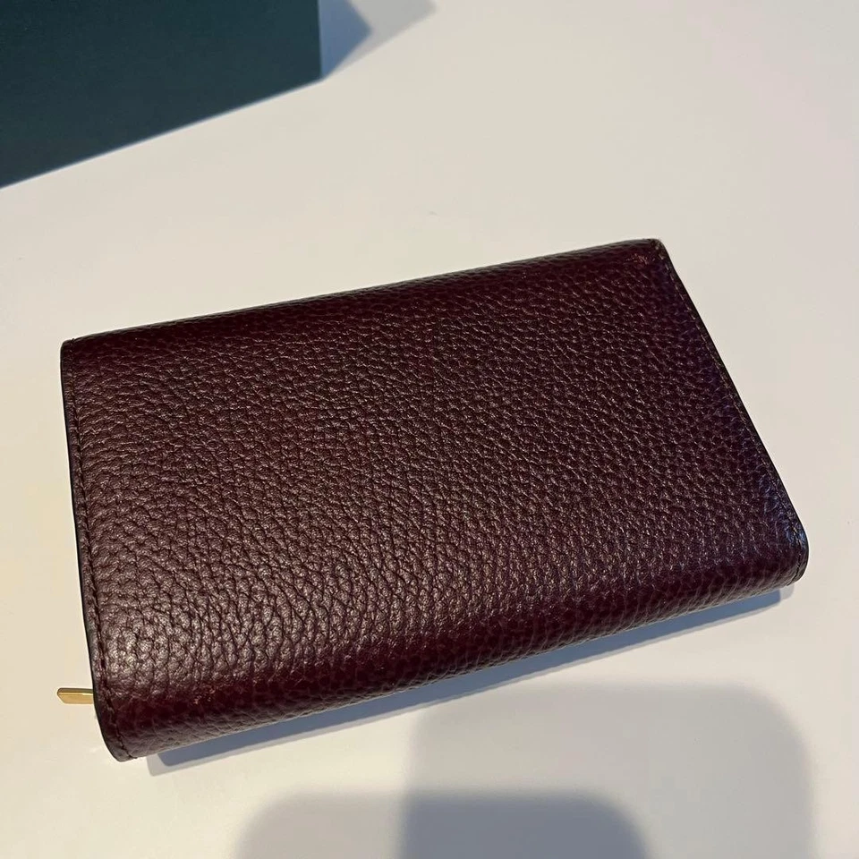 Mulberry Mediano Continental Francés Perth Burdeos Diseñador Lujo Usado 2511SM Foto 4 de 4