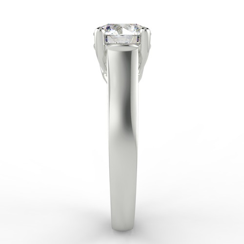 1,13 ct Rundschliff VS1/F Solitär Diamant Verlobungsring 14 K Weißgold - Bild 5 von 6