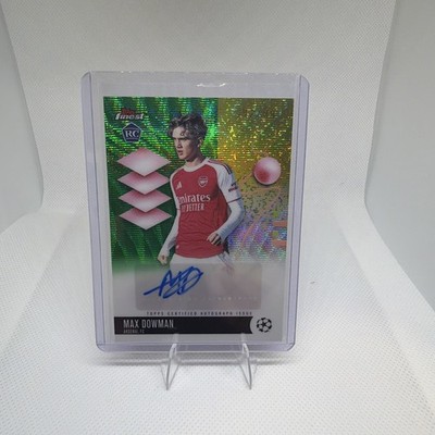 2025-26 Topps Finest UCC Max Dowman RC Auto Green Refractor /99 Arsenal