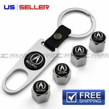 Valve Stem Caps Keychain Wheel Tire Silver - Us Seller