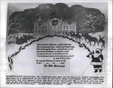1955 Press Photo DC Christmas card from Sen AS Mike Monroney